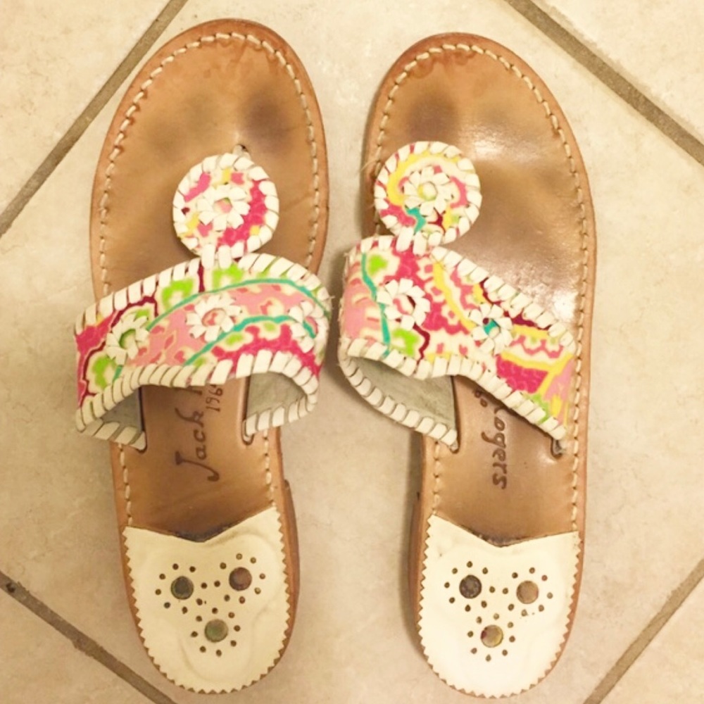 Jack Rogers Paisley Print Sandals